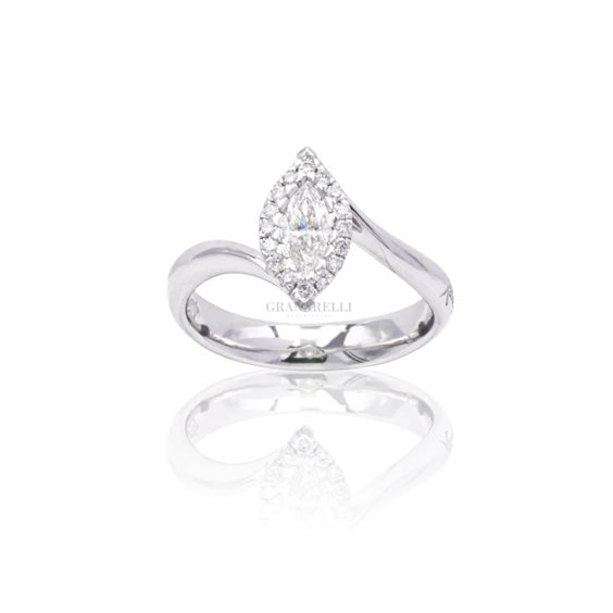 Anello Recarlo Donna in Oro bianco Diamante 0.40 Ct R85SC002/0405-14 - R85SC002/0405-14